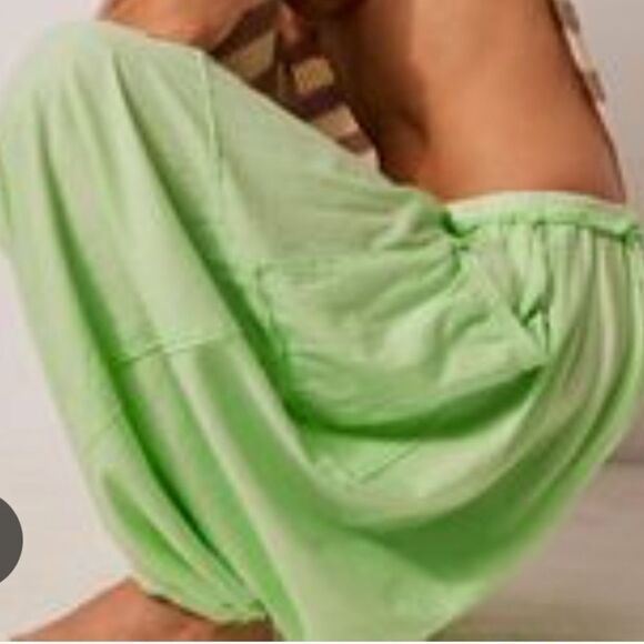 NWOT Free People Summer Slumber Pant Key Lime - Picture 4 of 8